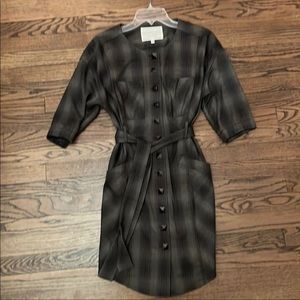 Rachel Rachel Roy Gray Plaid Dress